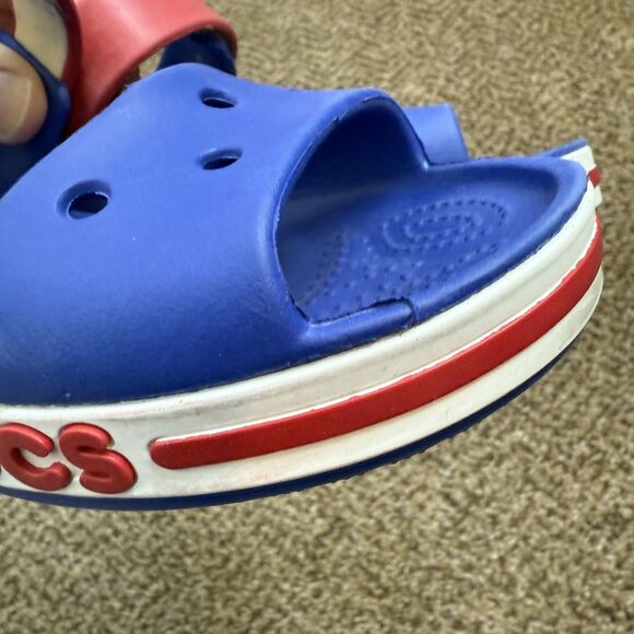 Crocs Bayaband Sandals Kids Cerulean Blue Kids Size J 2 - Picture 11 of 12